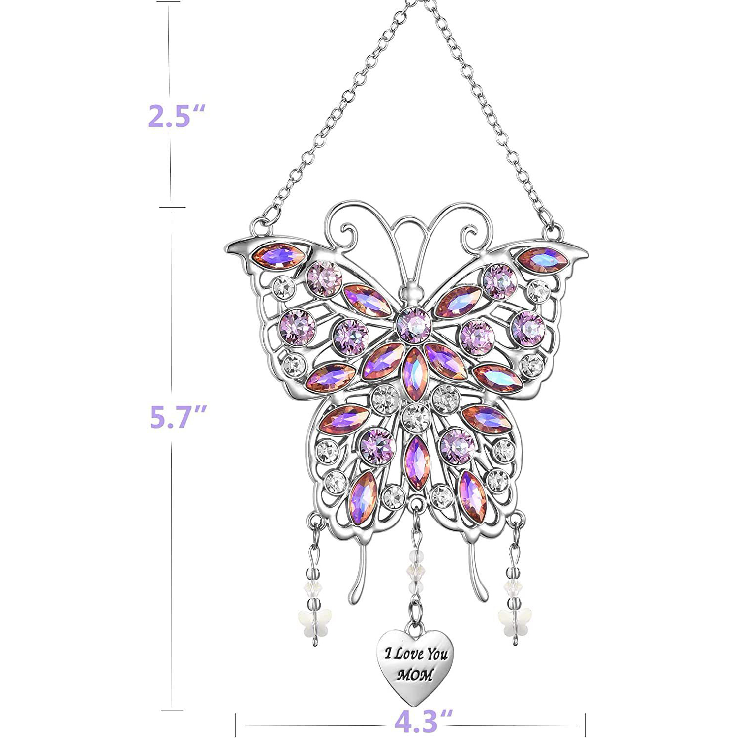 ​​Butterfly Elegance Meets Solar Magic | Mother's Day Garden Gift with Crystal Sparkle​​ ✨