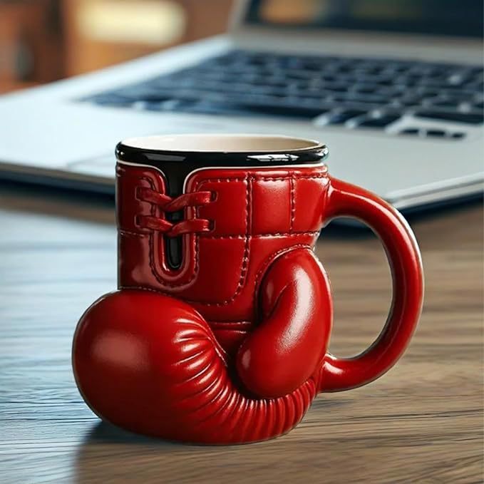 🥊☕️ Knockout Coffee, Champion Style – The Handmade Boxing Glove Mug That Packs a Caffeinated Punch! 💥✨
