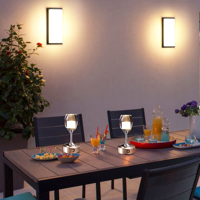 Crystal Red Wine Glass Shaped Wireless Table Lamp