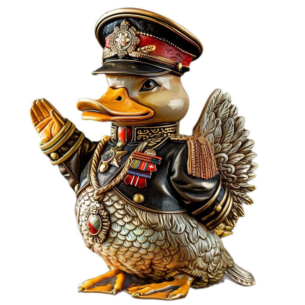 Resin Veteran Army Memorial Duck Statue