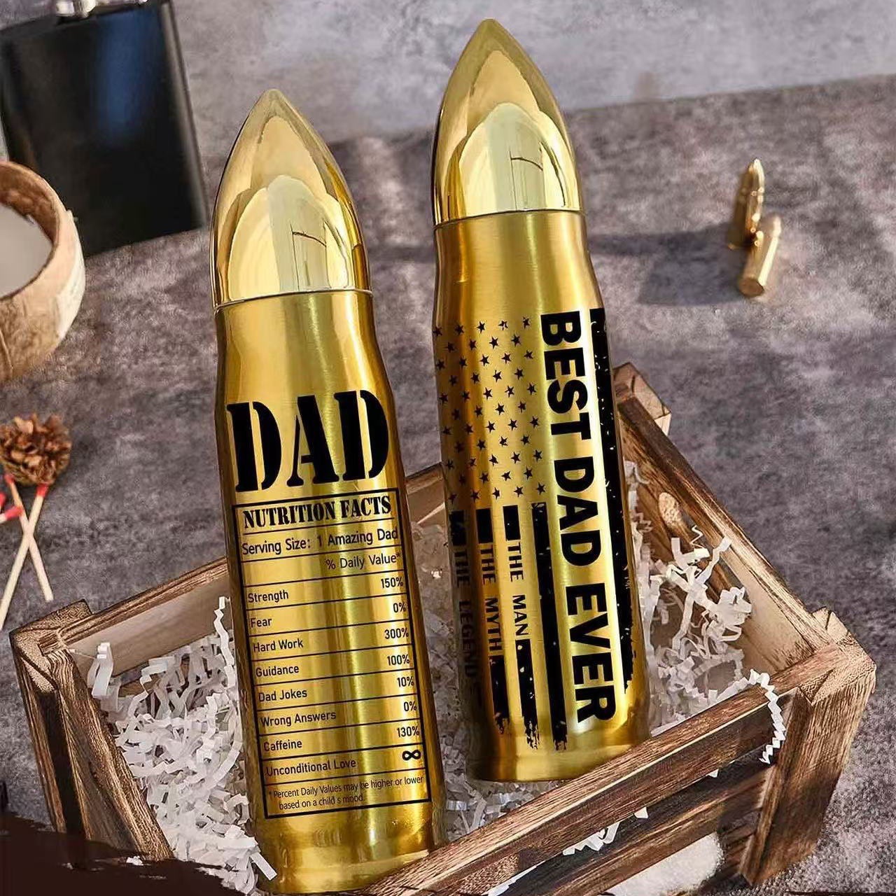 Fathers Day Dad Gifts 17oz Stainless Steel Bullet Tumble