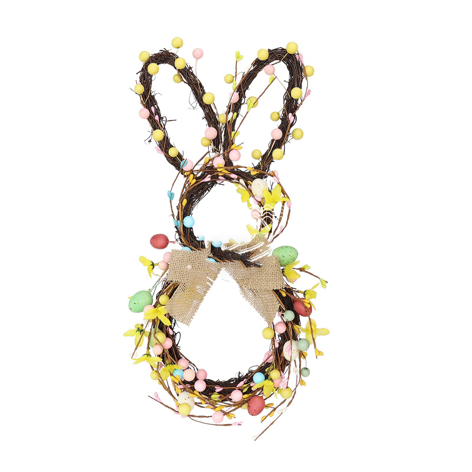 27" Easter Front Door Bunny Wreath
