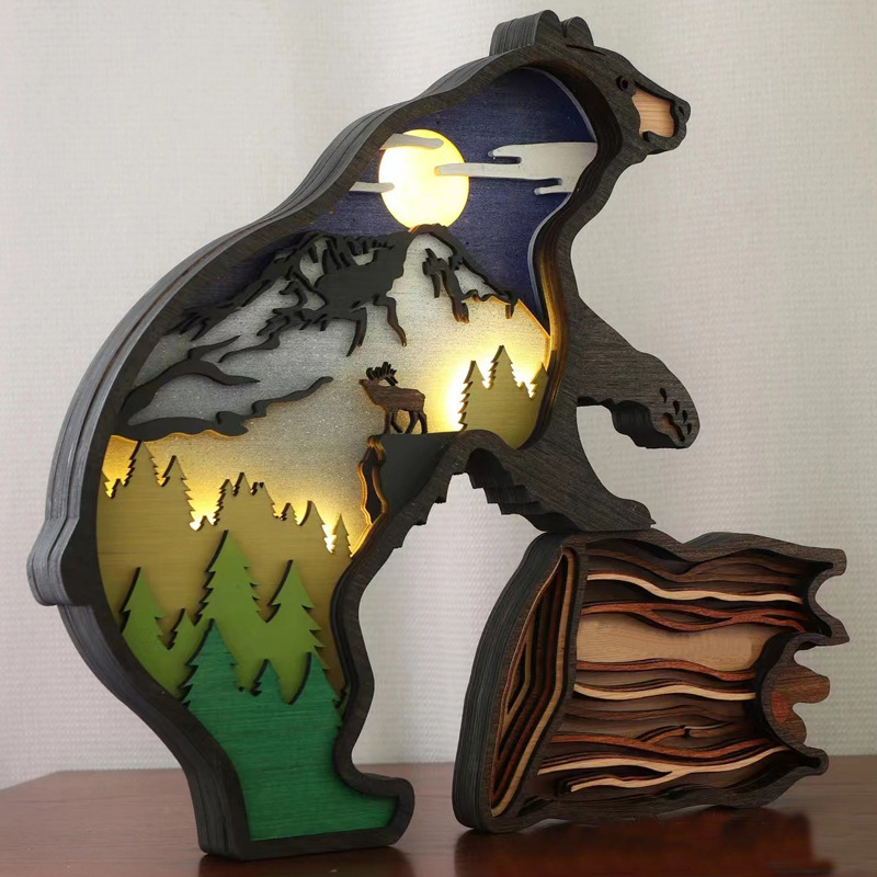 💕3D Carving Forest Animal Gift