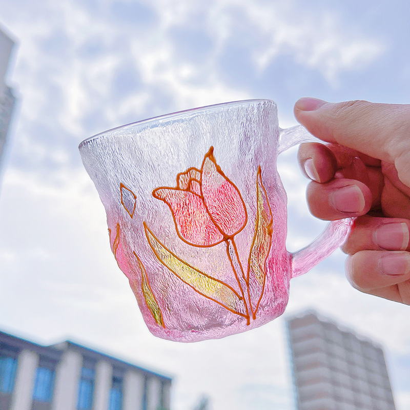 ❄️13.5oz Hand-painted Crystal Bloom Mug
