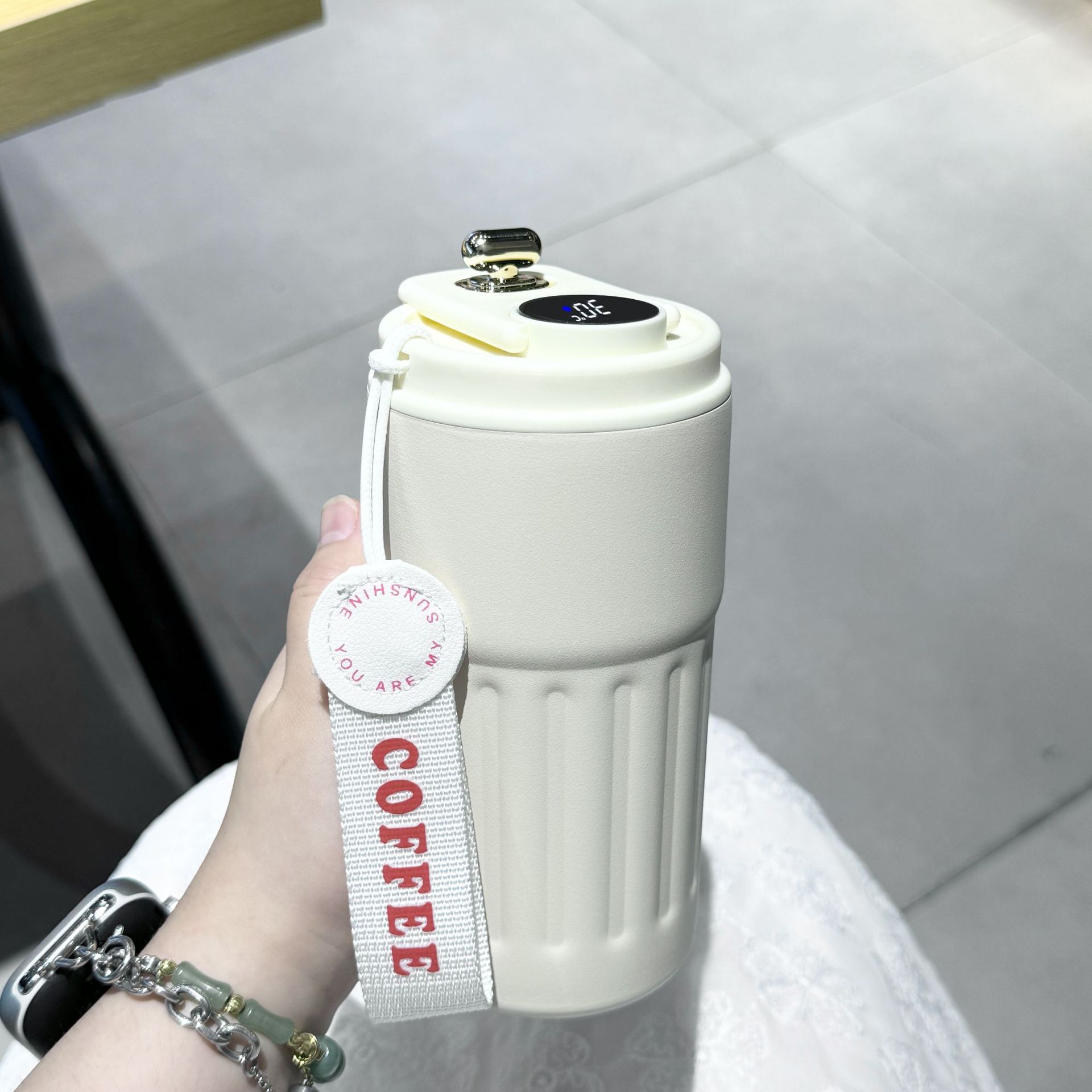 15 oz Led Temperature Display Coffee Mug Stainless Steel Thermos