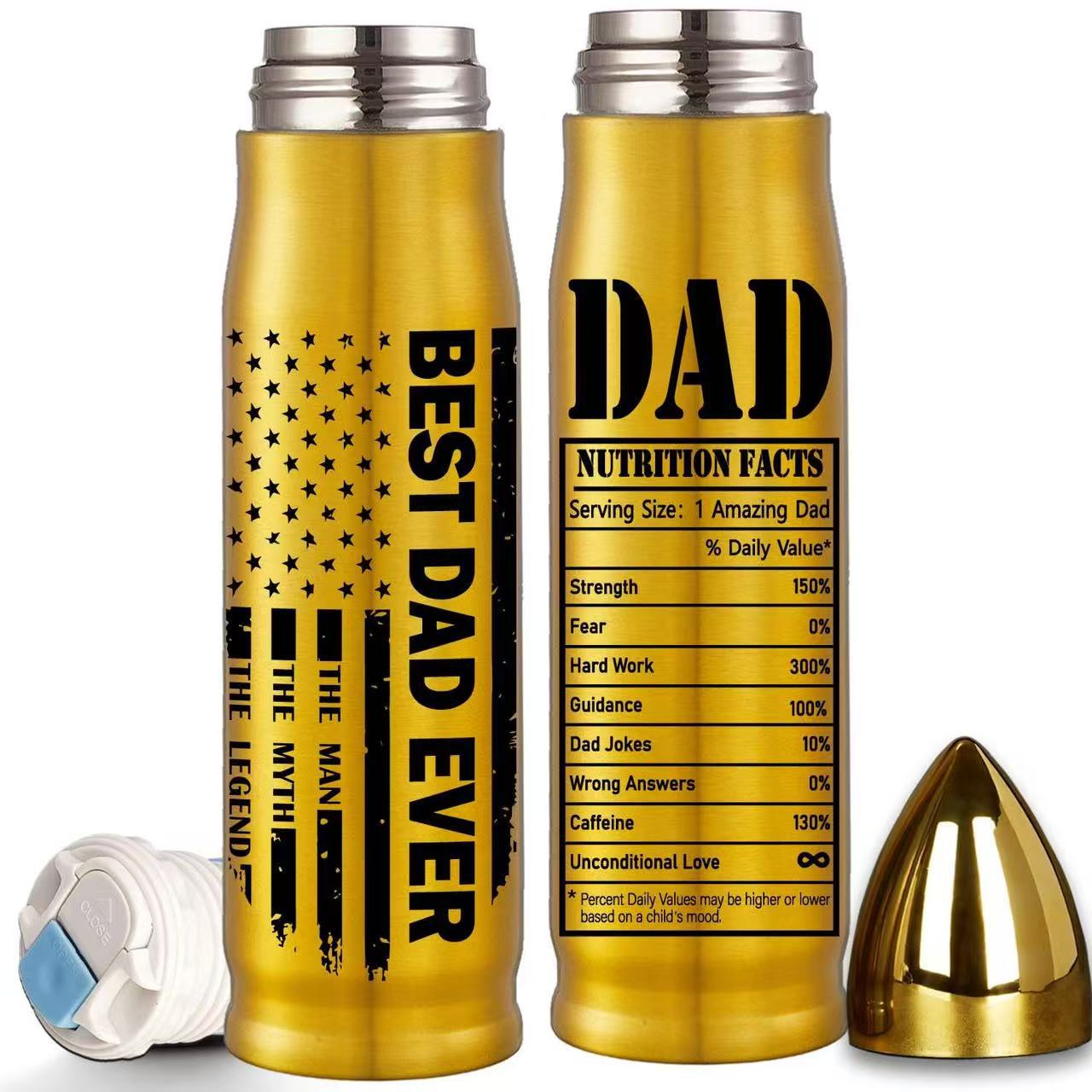 Fathers Day Dad Gifts 17oz Stainless Steel Bullet Tumble