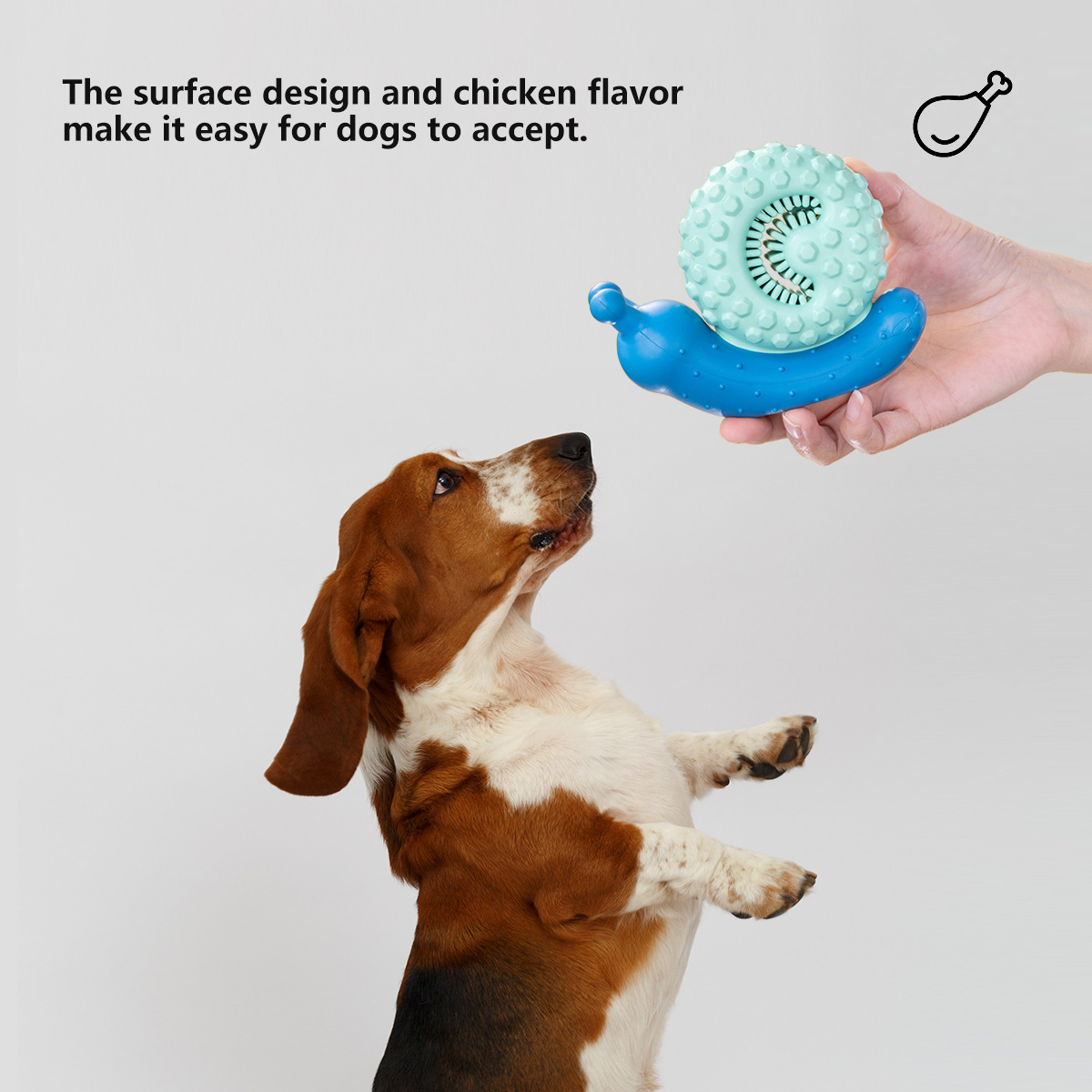  🐌✨Ultra-Durable Snail Chew Toy for Dogs | Natural Rubber Dental Care + Interactive Play!✨🐾