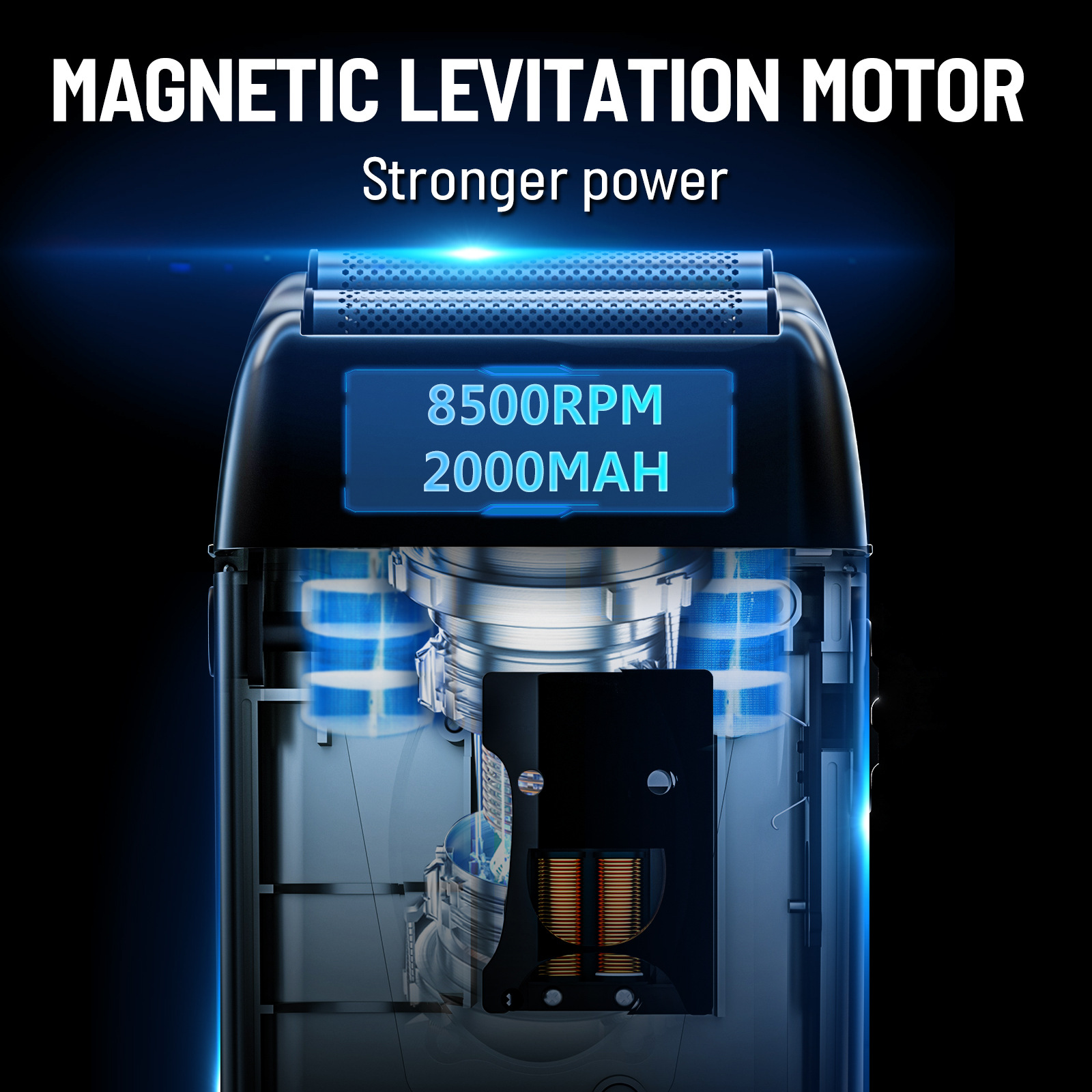 Professional Electric Shaver With Double-Layer Titanium Foil Metal Head