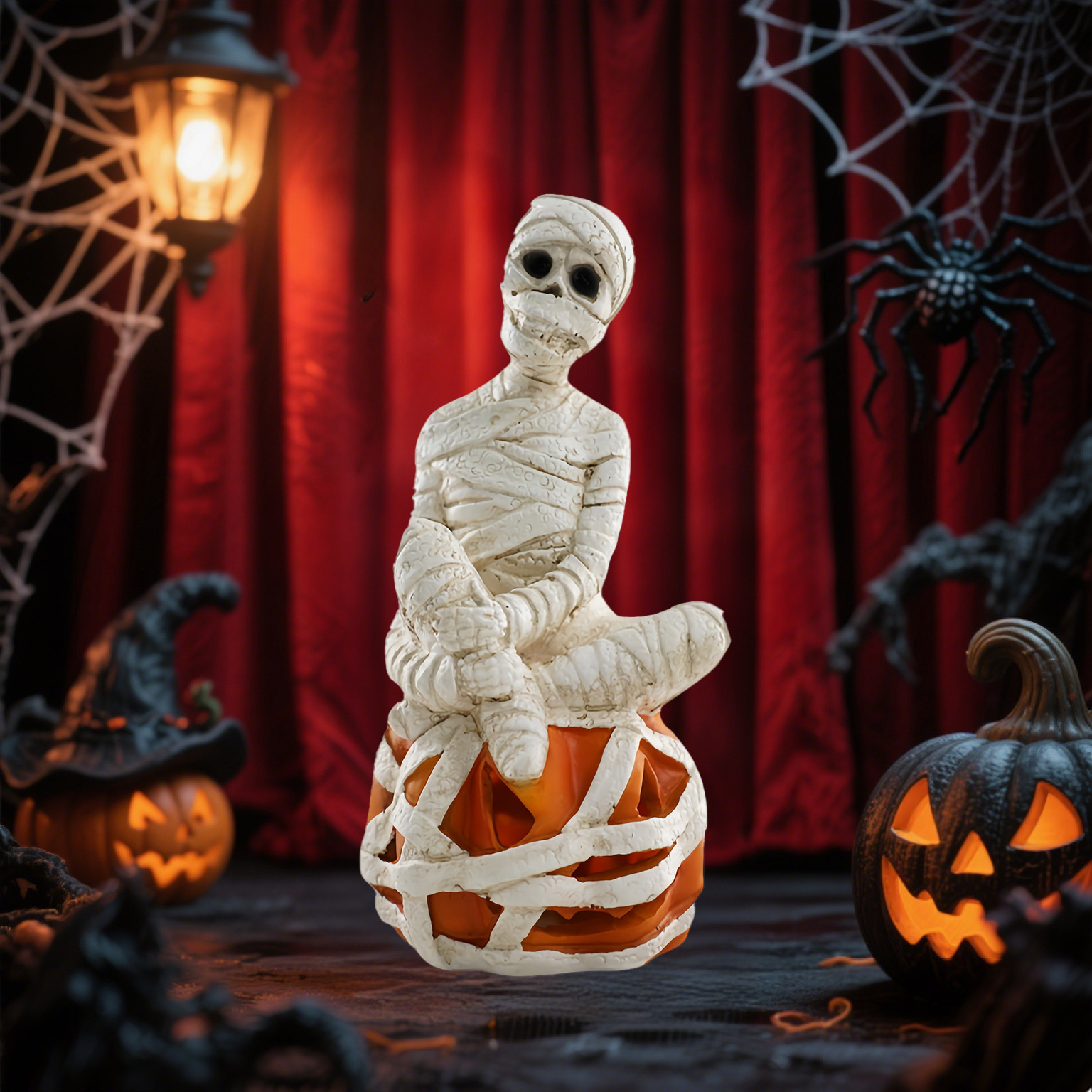 Halloween horror decorations with LED lights