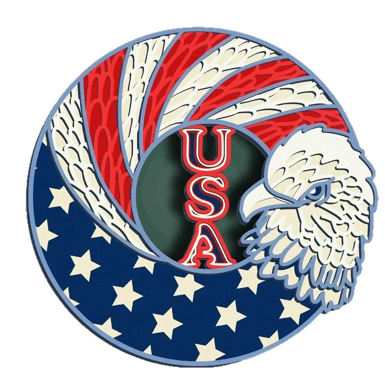 Eagle Pride Door Hanger – 8” Patriotic Sign for 4th of July & Memorial Day