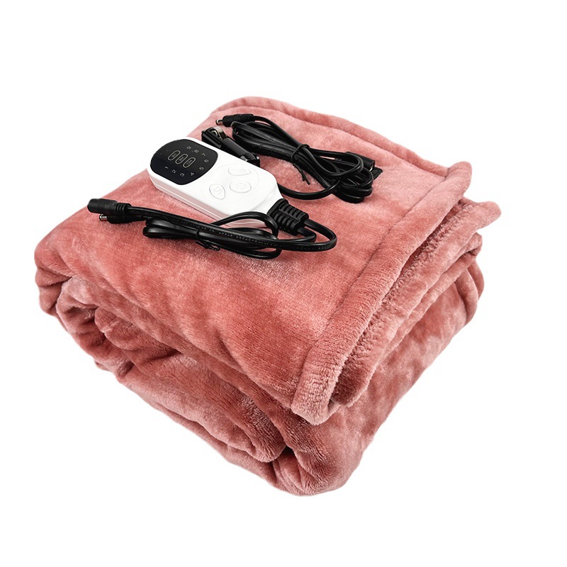 Welnax™ 12V Battery Heated Plush Throw Blanket