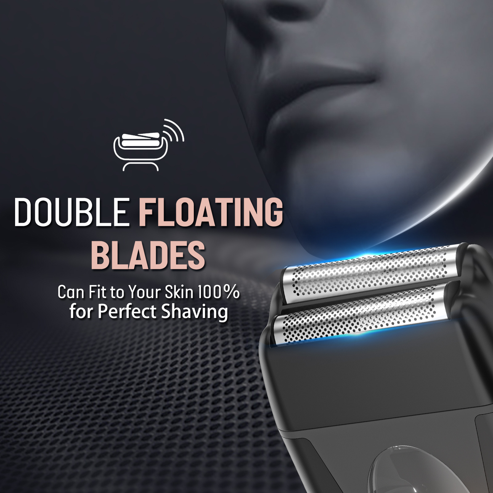 Professional Electric Shaver With Double-Layer Titanium Foil Metal Head