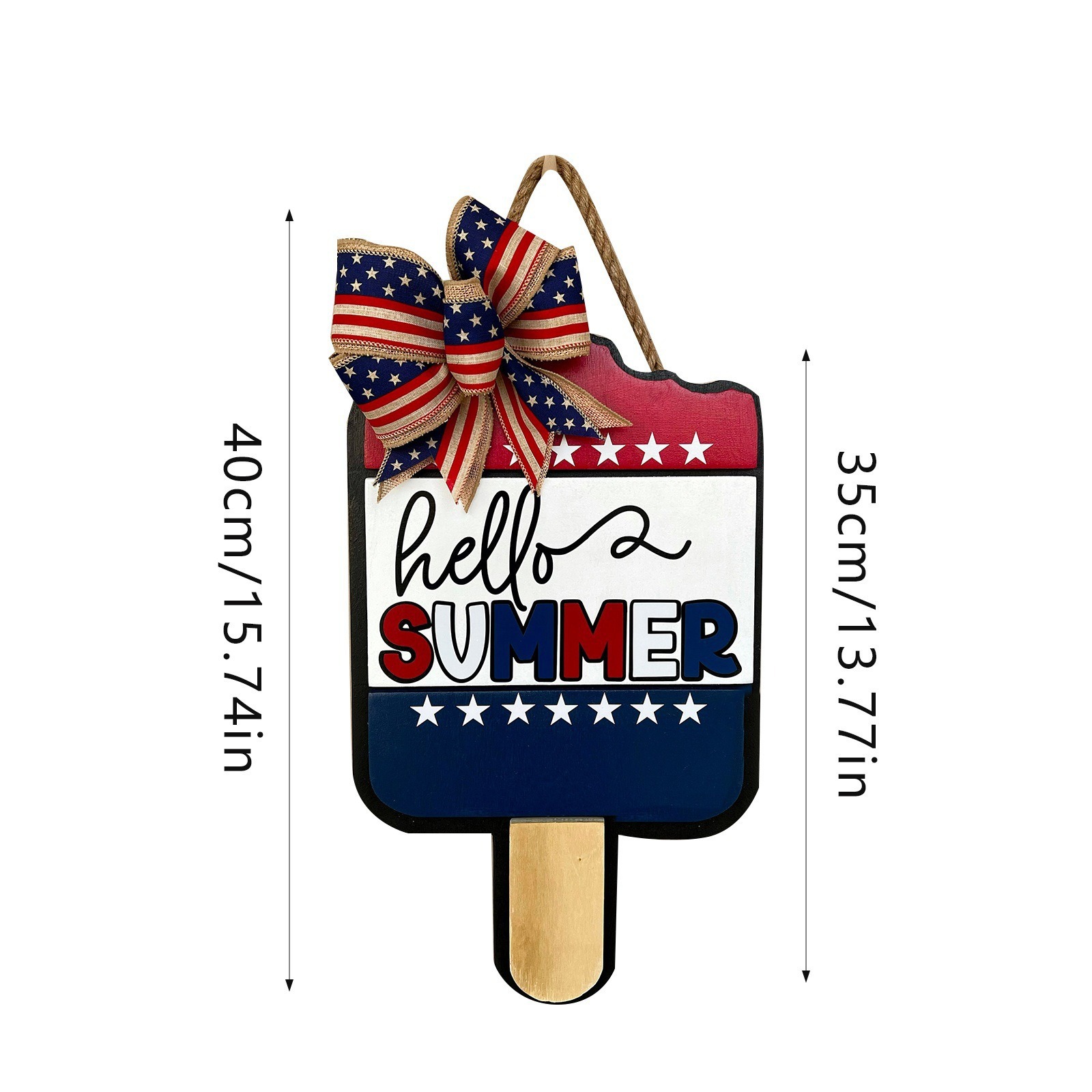 Summer Ice Cream Sign Independence Day Patriotic House Sign