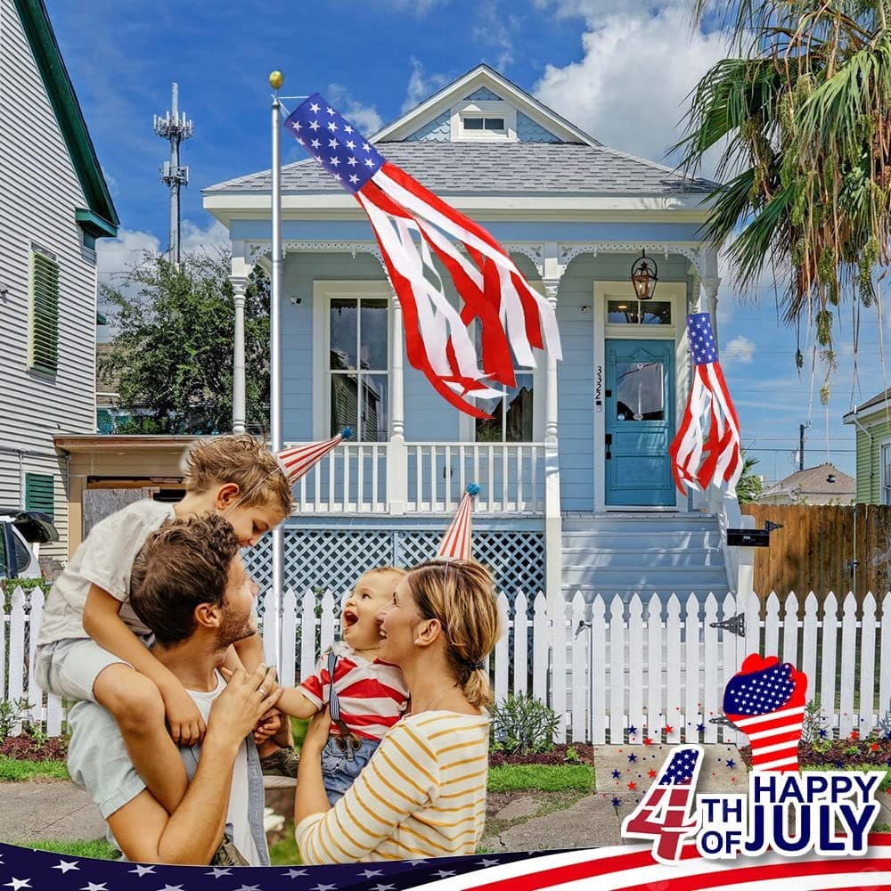 40-Inch American Flag Wind Sock Stars and Stripes Wind Sock