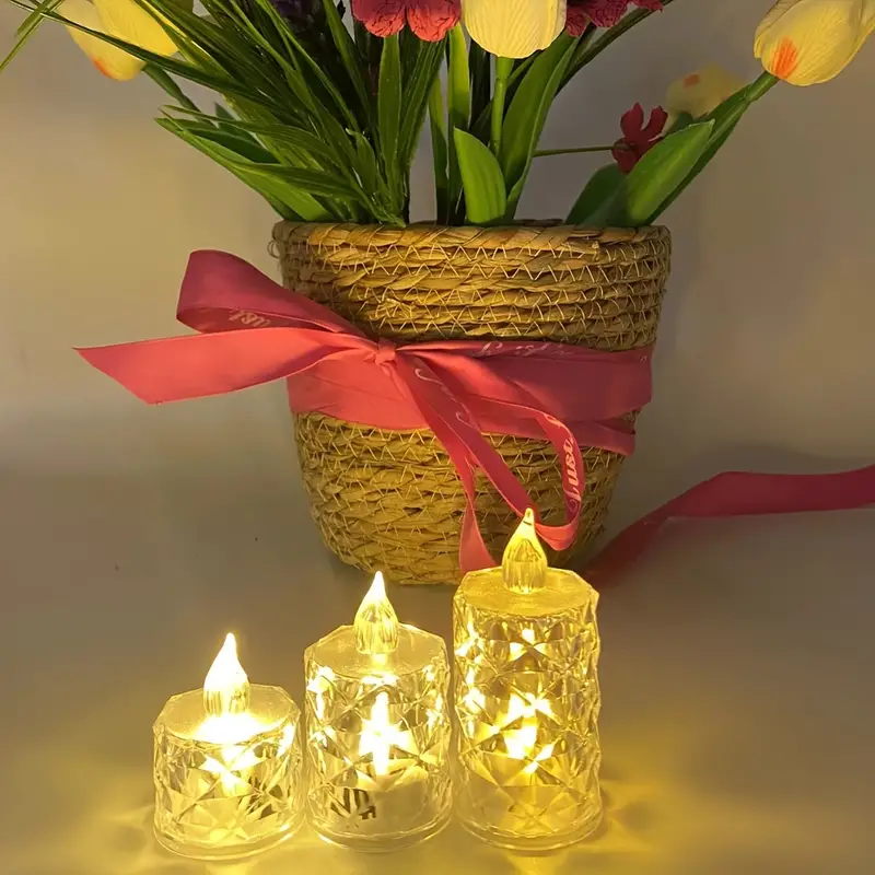 ON SALE🔥3pcs(S/M/L)/SET Crystal Flameless Candle Light