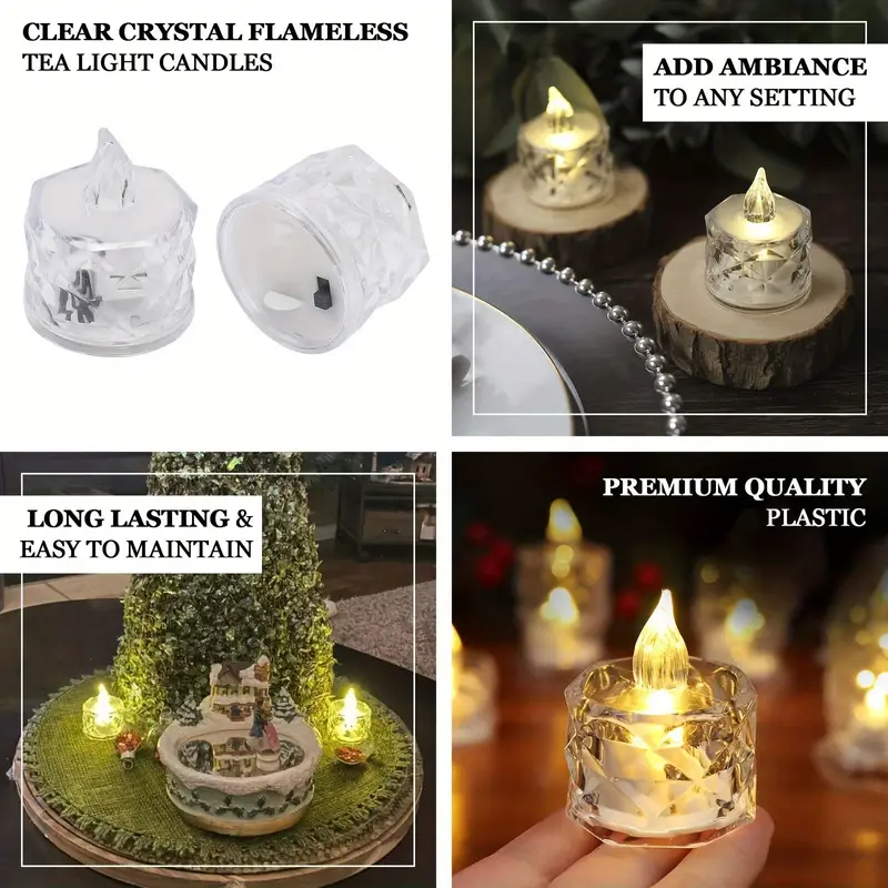 ON SALE🔥3pcs(S/M/L)/SET Crystal Flameless Candle Light