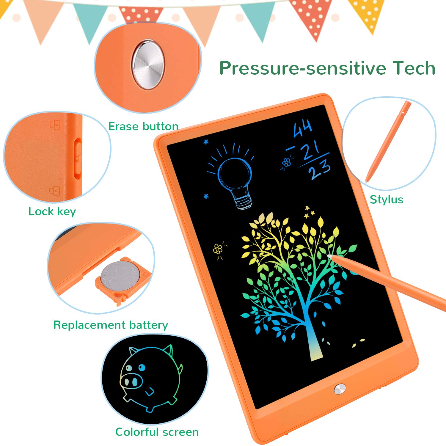  LED kids drawing board magic doodle board