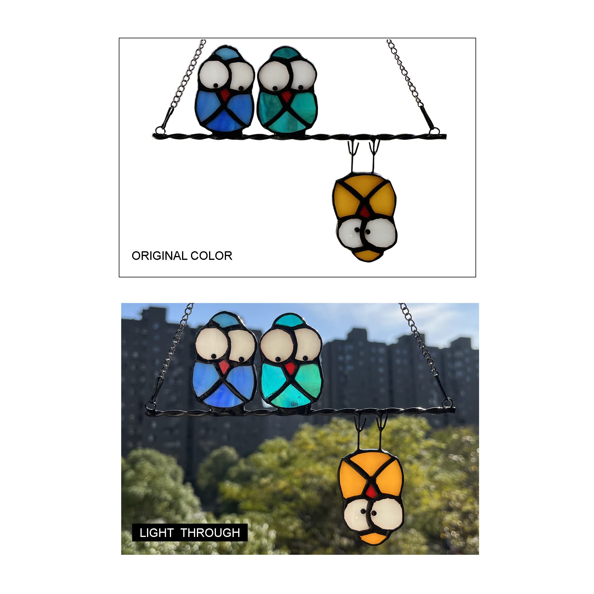 Stained Glass Bird Ornament