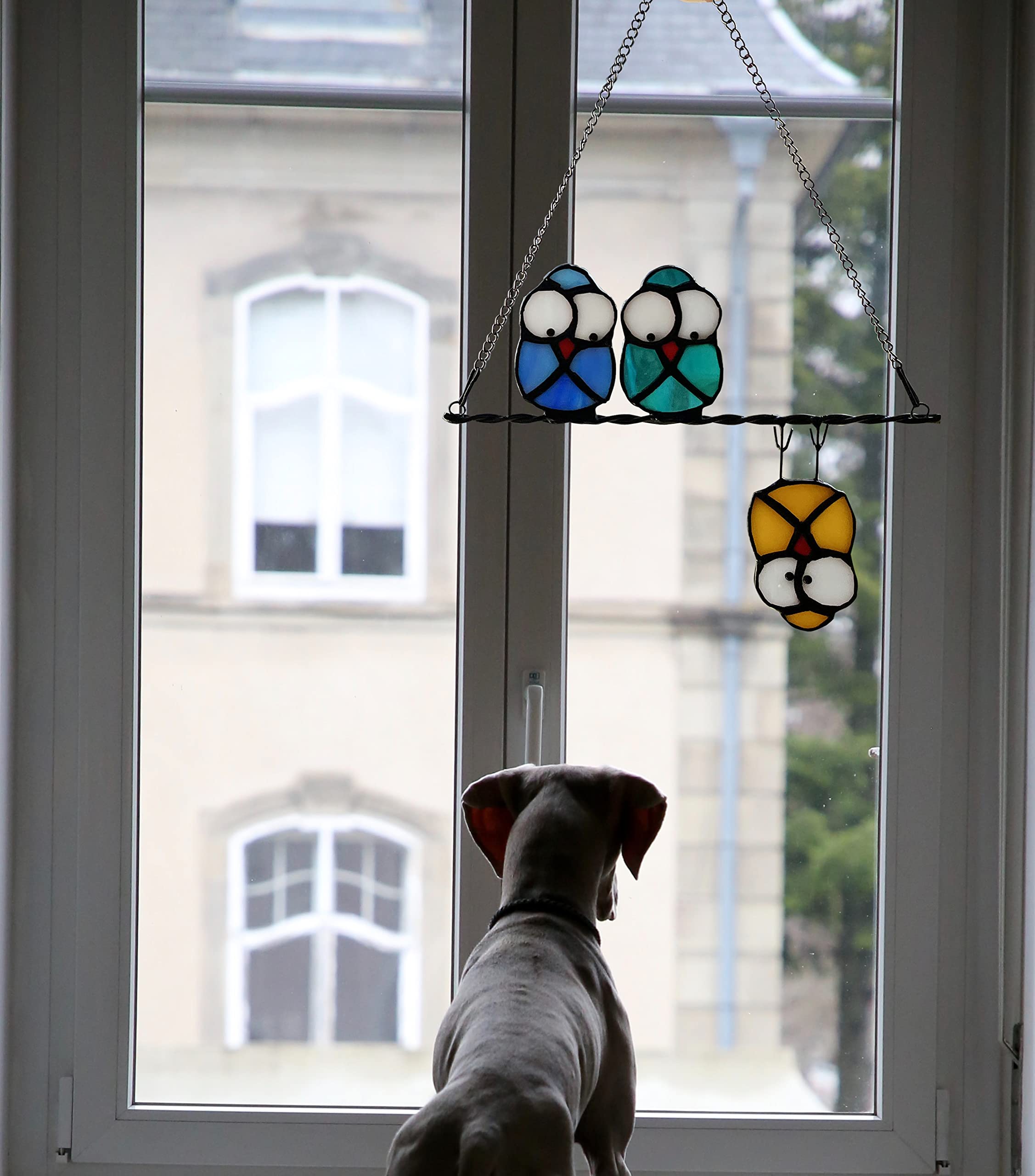 Stained Glass Bird Ornament