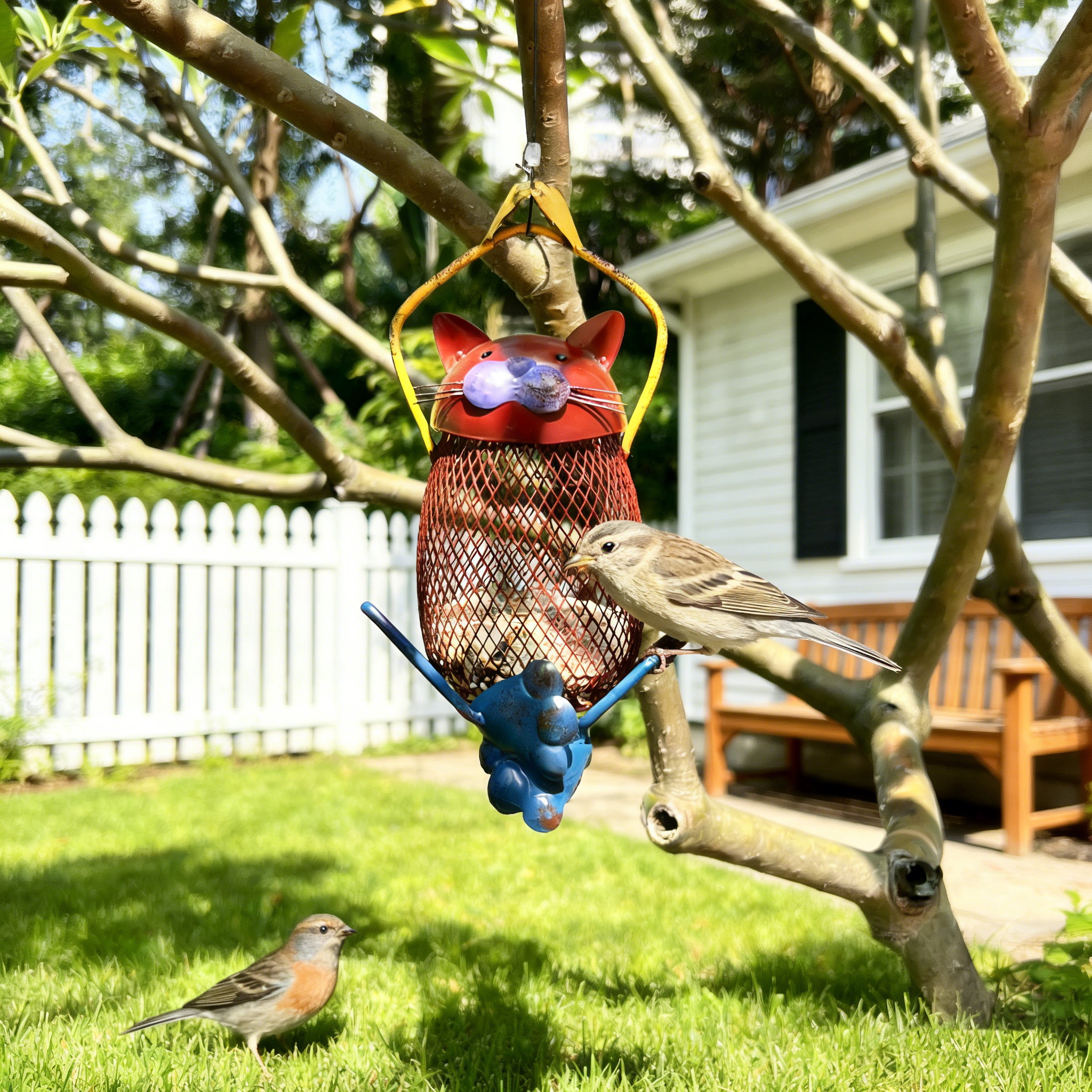 Heavy Duty Metal Bird Feeders for Outdoors