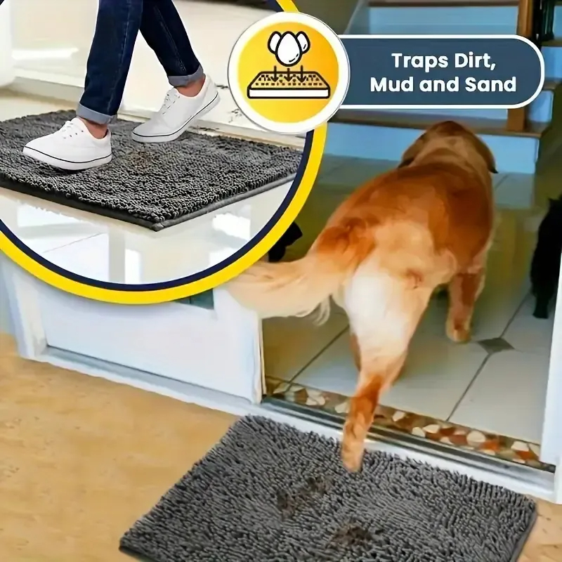 Chenille Absorbent Pet Floor Mat