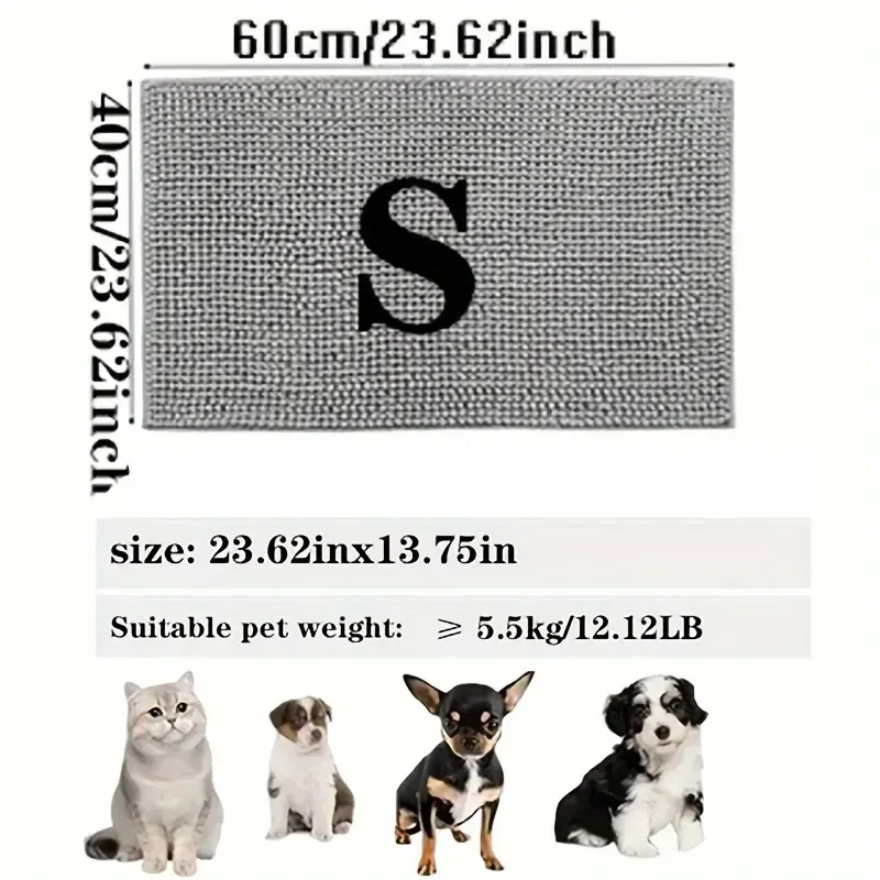 Chenille Absorbent Pet Floor Mat