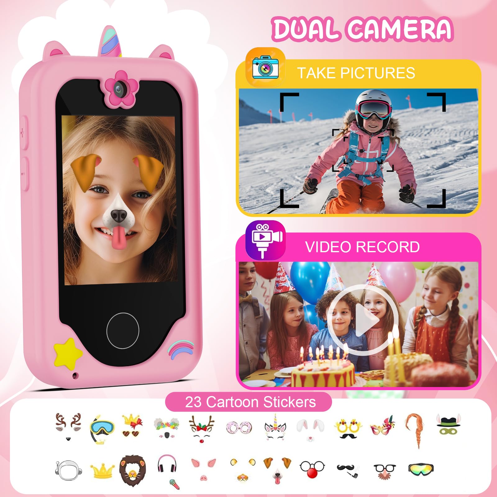 Kids Smart Phone for Girls Unicorns Toys