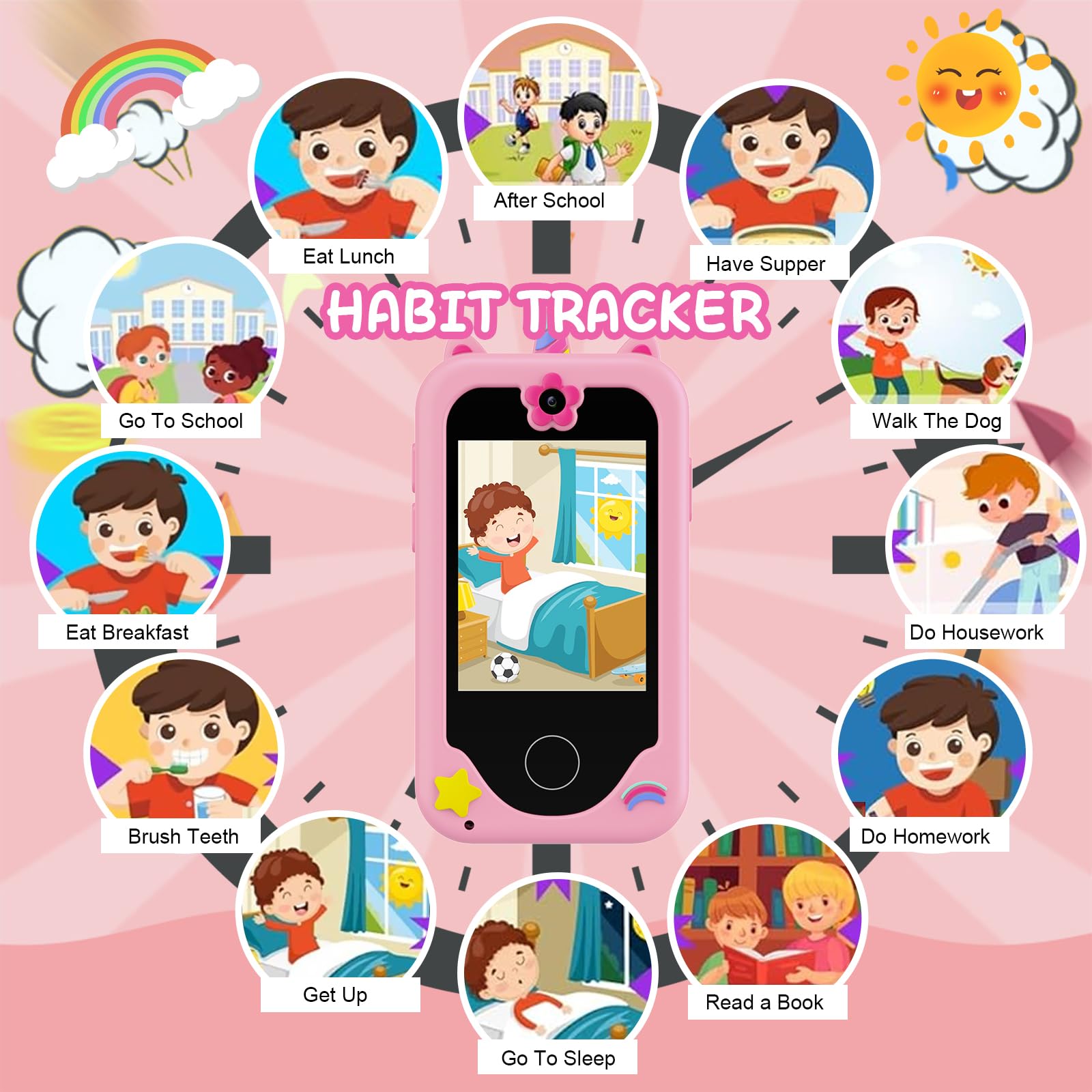 Kids Smart Phone for Girls Unicorns Toys