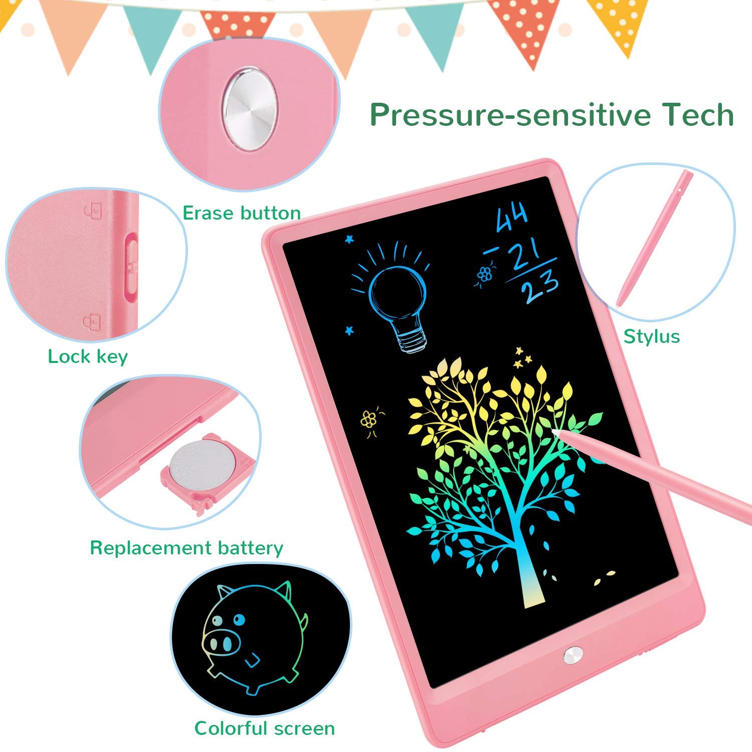  LED kids drawing board magic doodle board