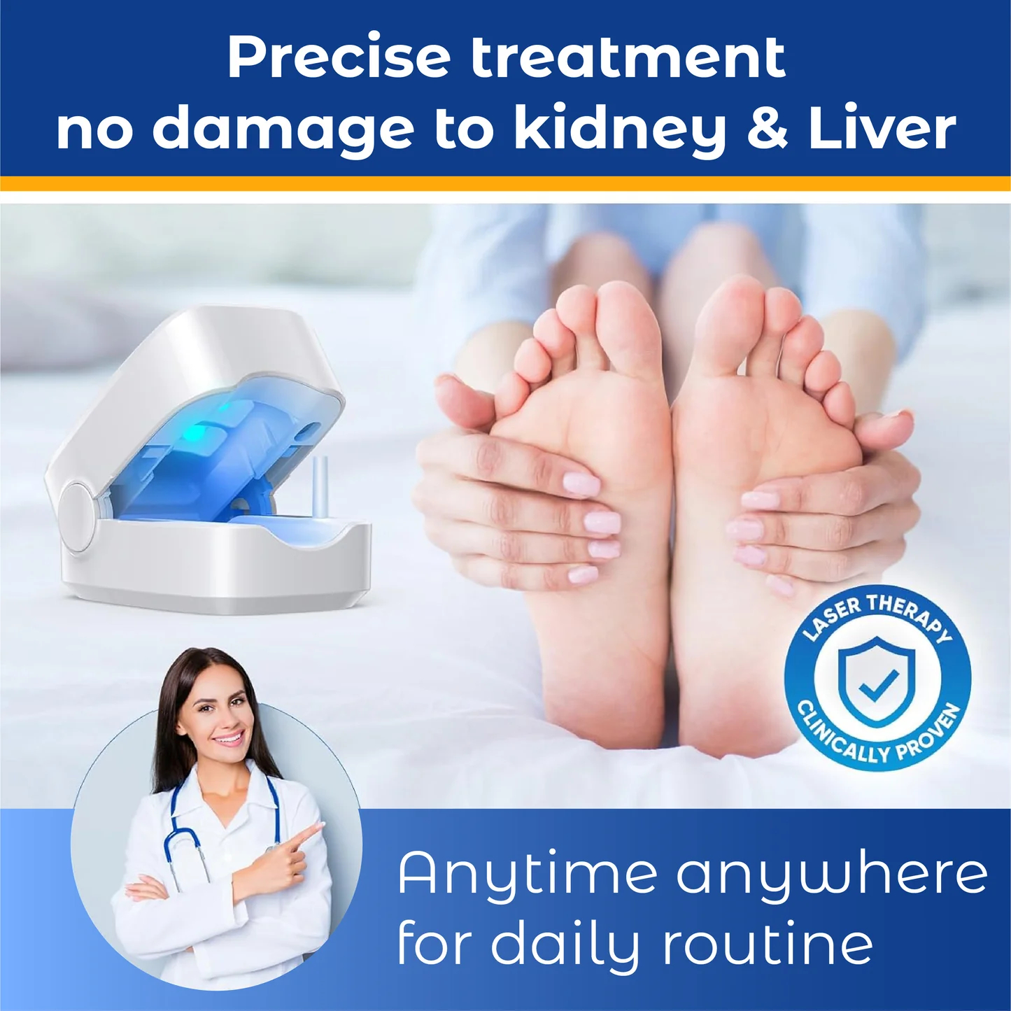 Welnax™ High-Efficiency Light Therapy Device For Toenail Diseases