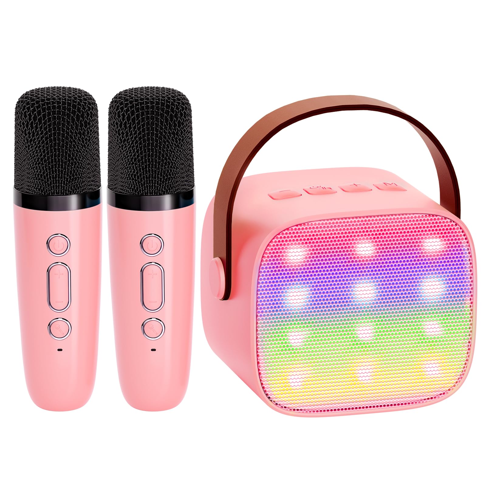 Portable Bluetooth Speaker with 2 Wireless Microphones