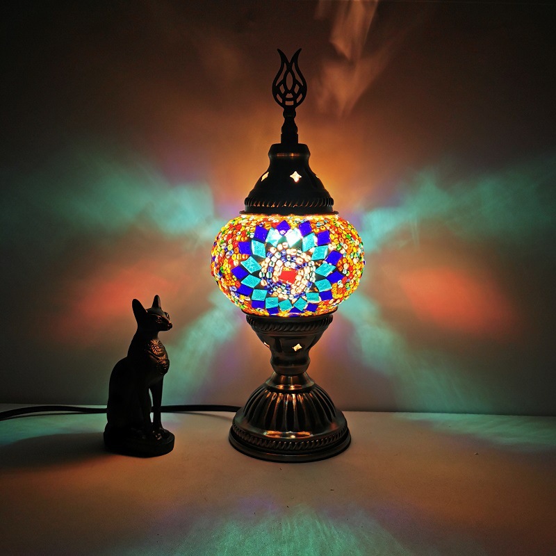 Stained Mosaic Glass Table Lamp