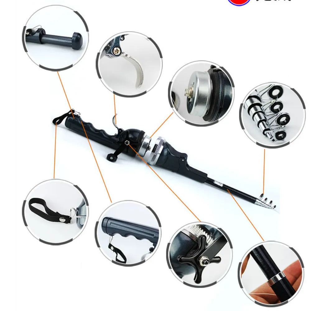 Upgraded Pocket Telescopic Compatible Fishing Pole
