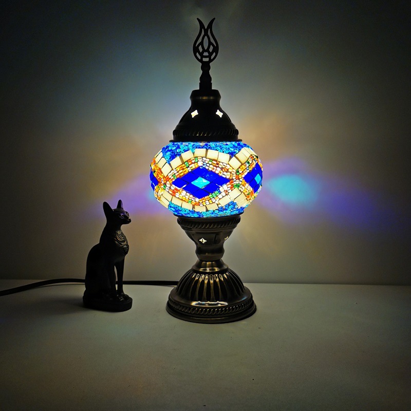Stained Mosaic Glass Table Lamp