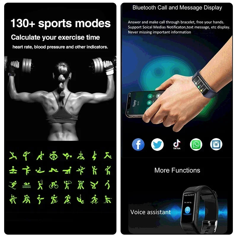 2024 New Blood Lipids Uric Acid Blood Glucose Smart Watch Fitness Tracker