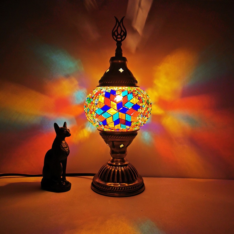 Stained Mosaic Glass Table Lamp