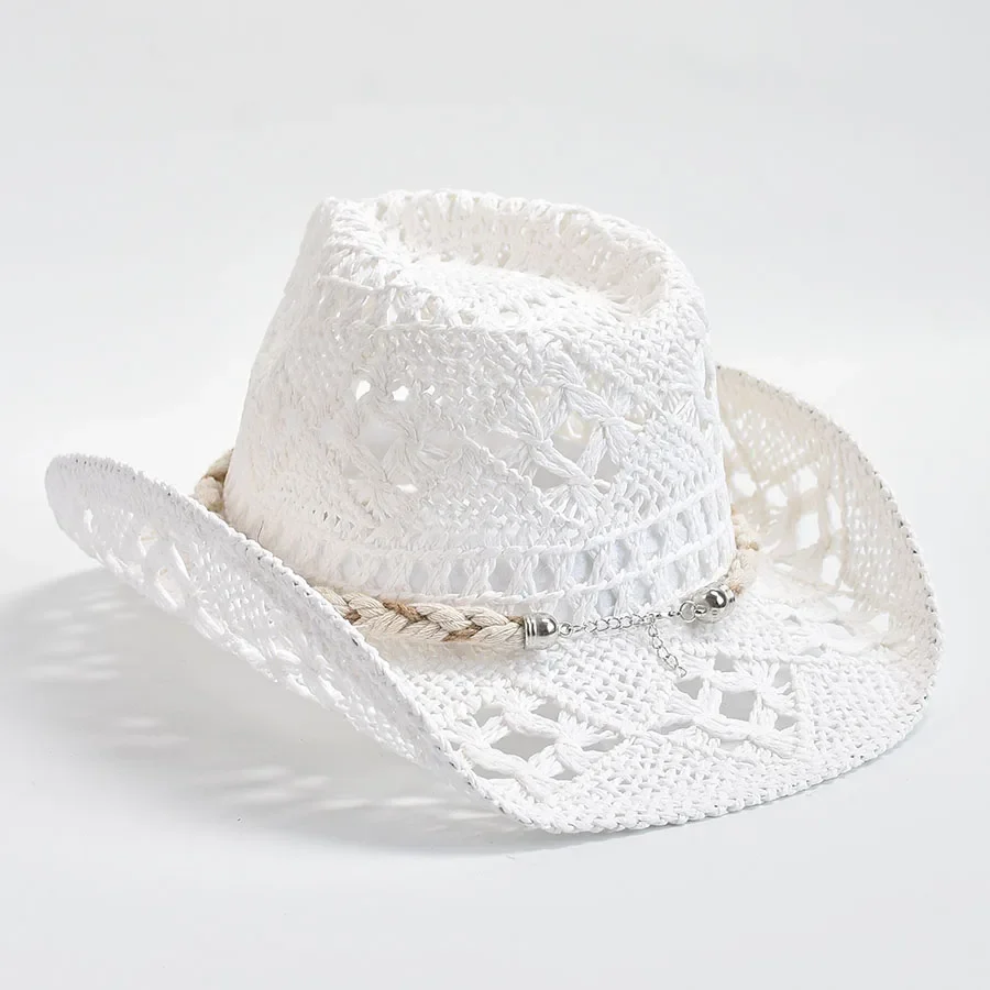 Coastal Seashell Straw Cowboy Hat