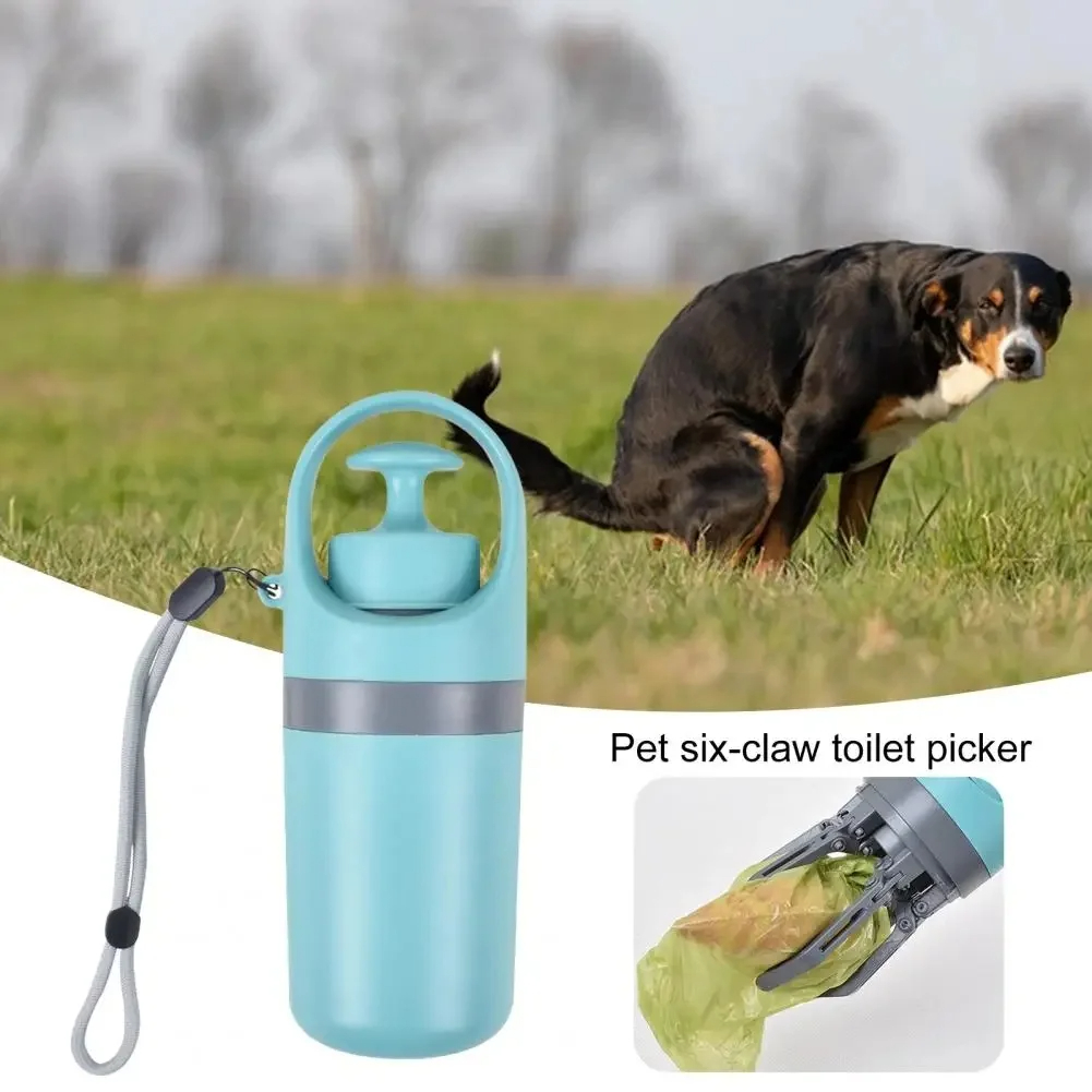 Portable Dog Poop Scooper With Built-in Bag Dispenser No Touch Portable Claw Pet Waste Cleaner Pet Poop Scooper 6 Claws