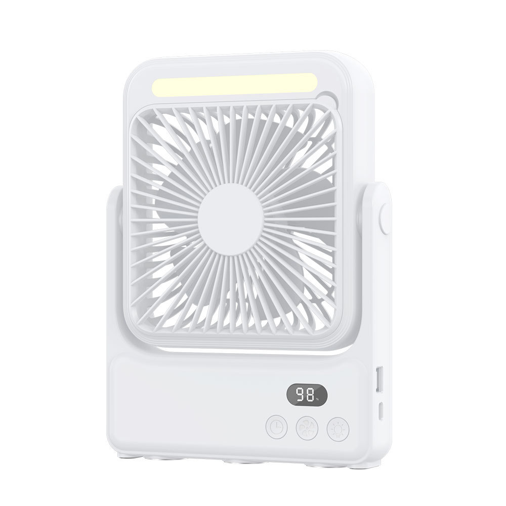 🔋 10000mAh Magnetic Portable Fan with Light & Remote – All-in-One Cooling Solution ✨