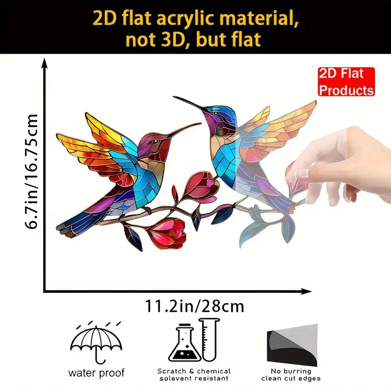 The Best Christmas Gift - Parrots Stained Window Panel Hangings