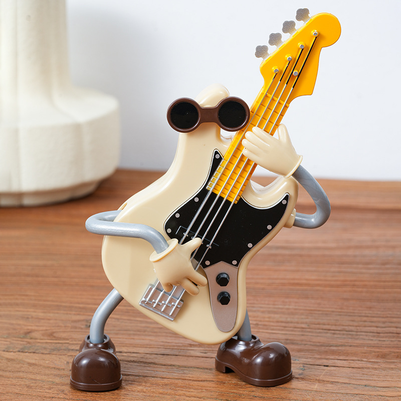 Funny Guitar Wind-Up Music Box Ornament