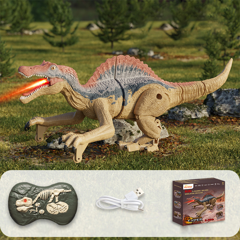 Remote Control Dinosaur Toys, Walking Robot Dinosaur w/ Roaring Sounds