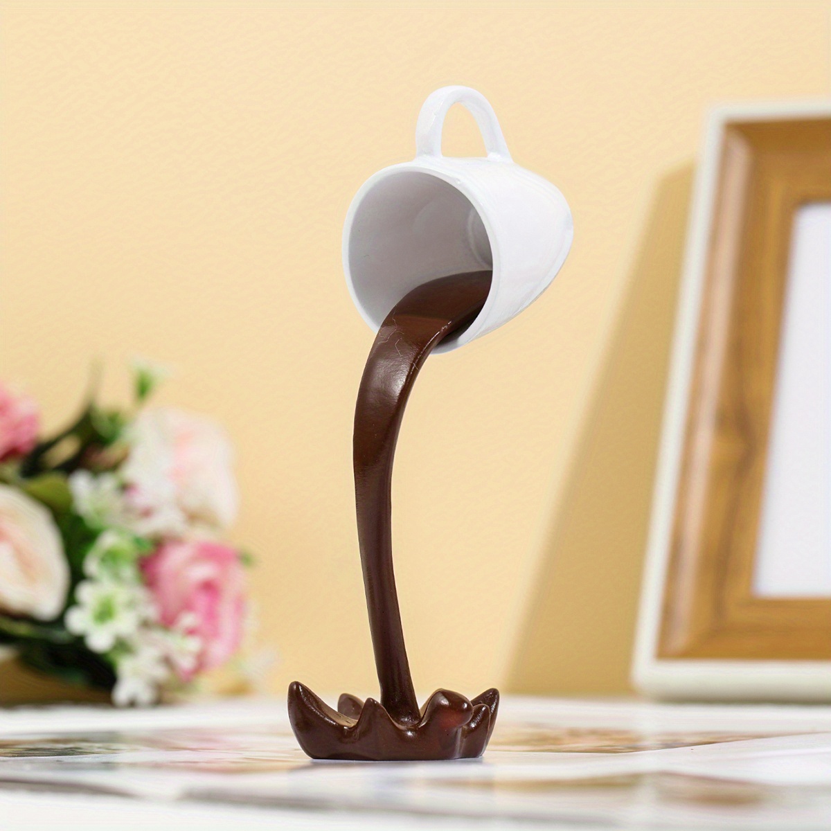 Floating Spilling Coffee Cup