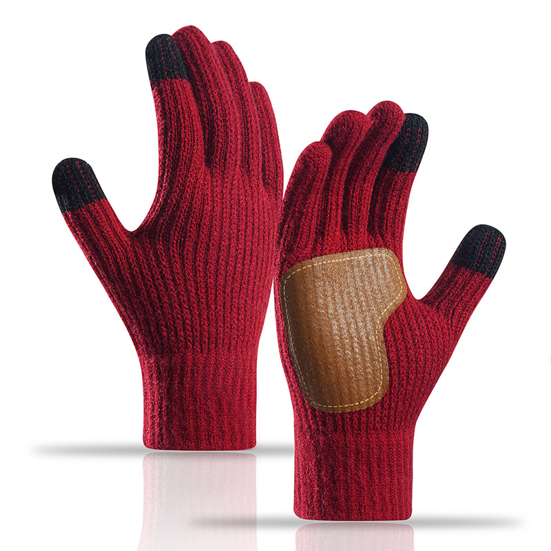Womens Gloves with Touchscreen Wool Knit