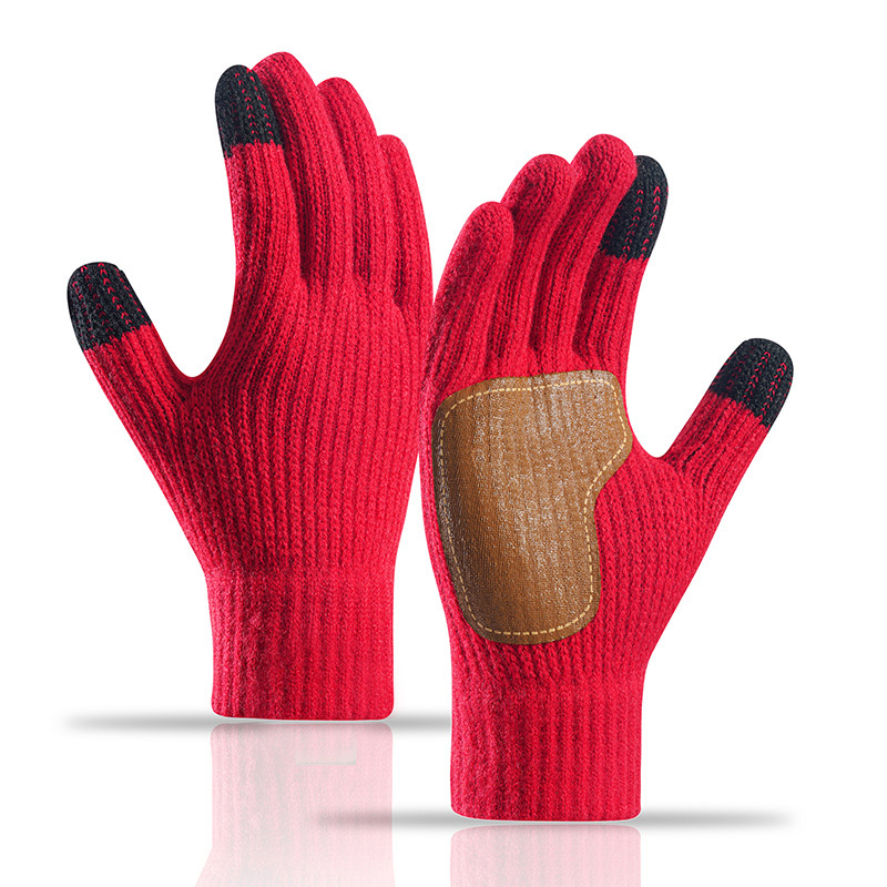 Womens Gloves with Touchscreen Wool Knit
