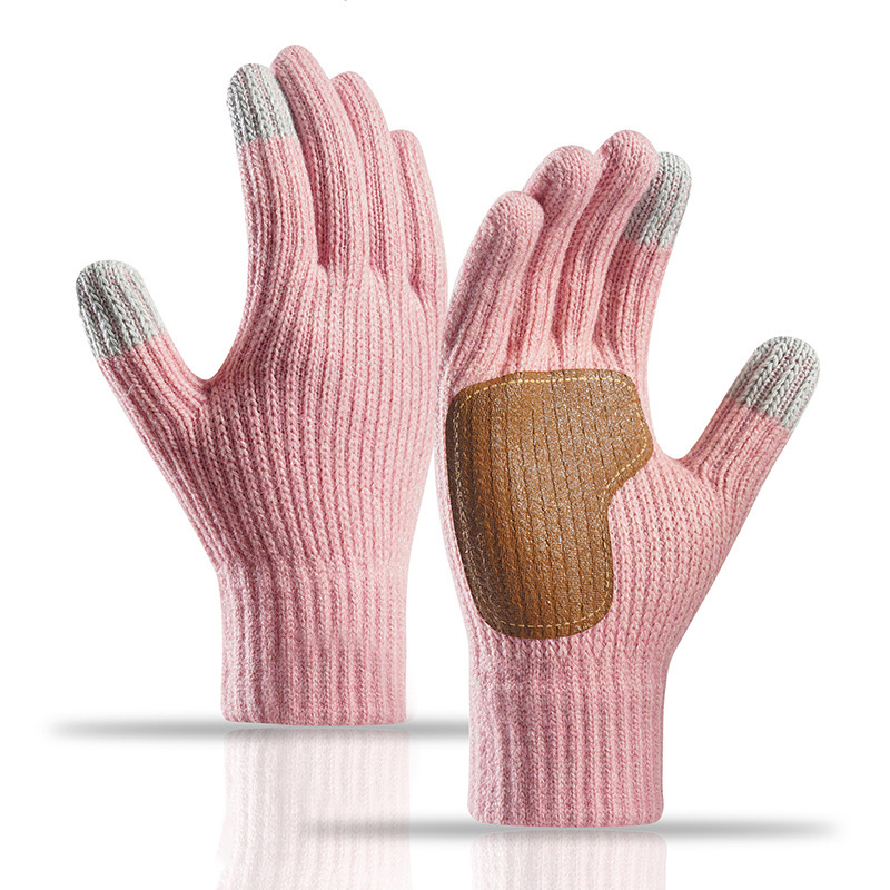 Womens Gloves with Touchscreen Wool Knit