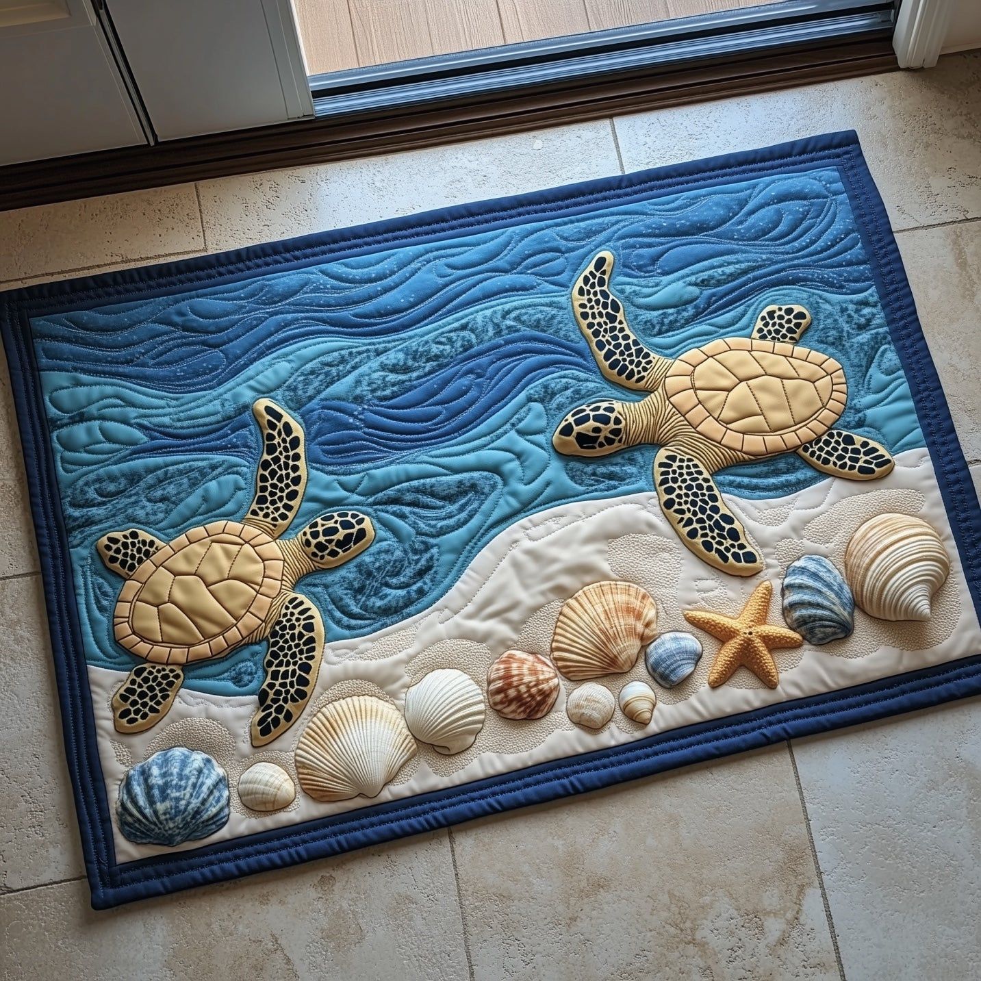 Hand-Quilted Doormat with Artisan Designs | Soft & Durable
