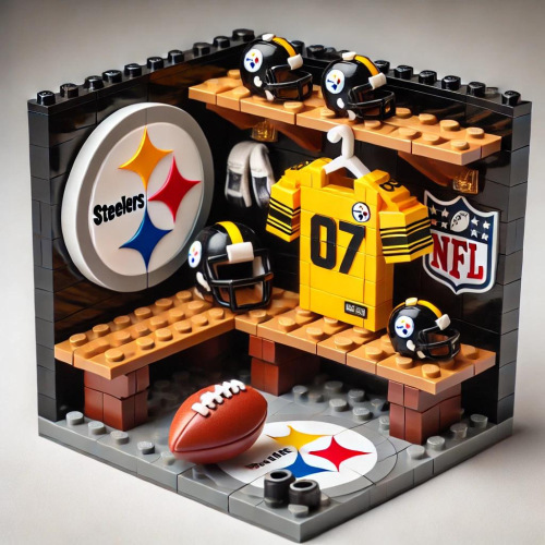 NFL Football Team Locker Room Building Set
