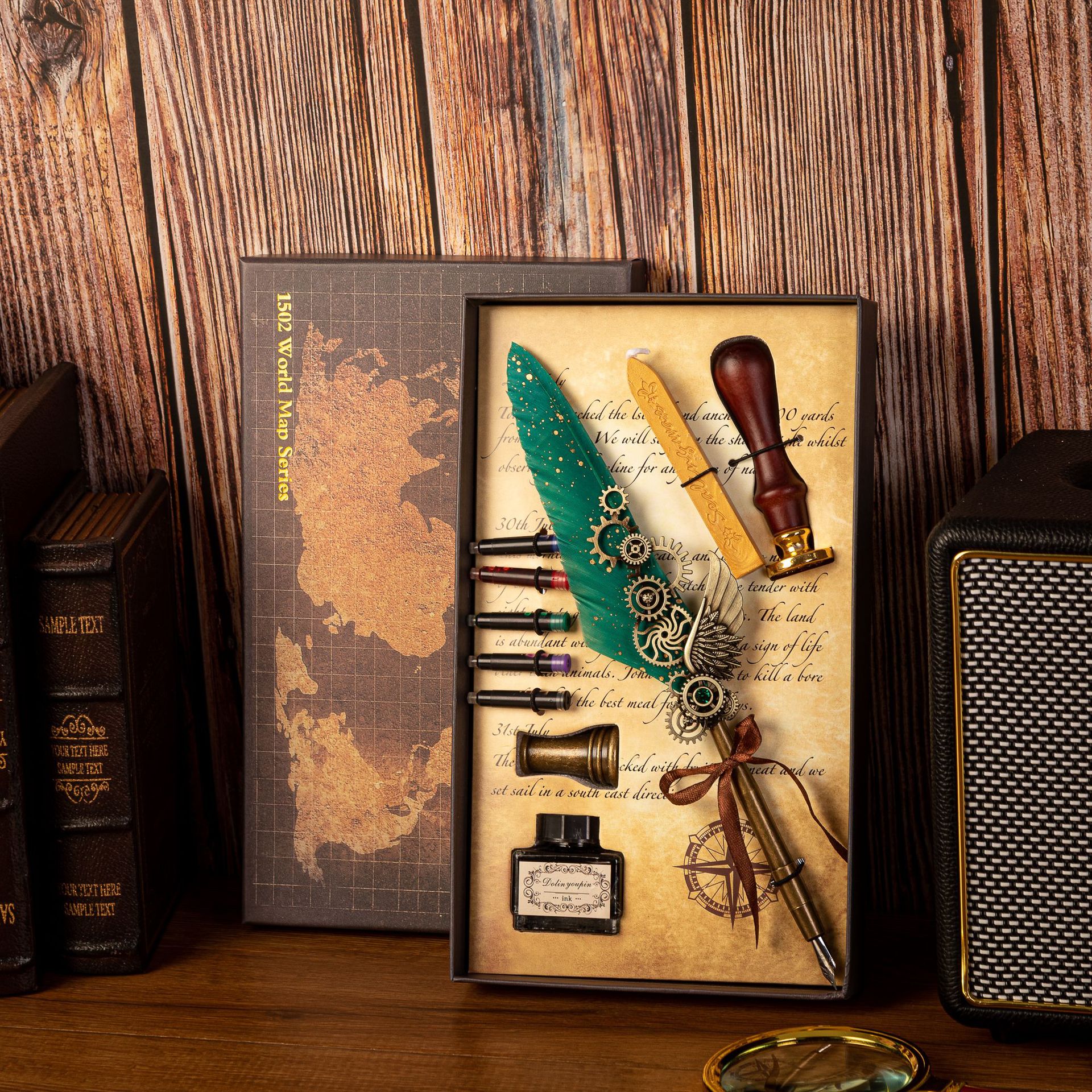 Best Gift - Mechanical Feather Pen Set