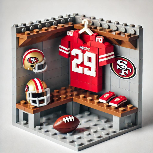 NFL Football Team Locker Room Building Set